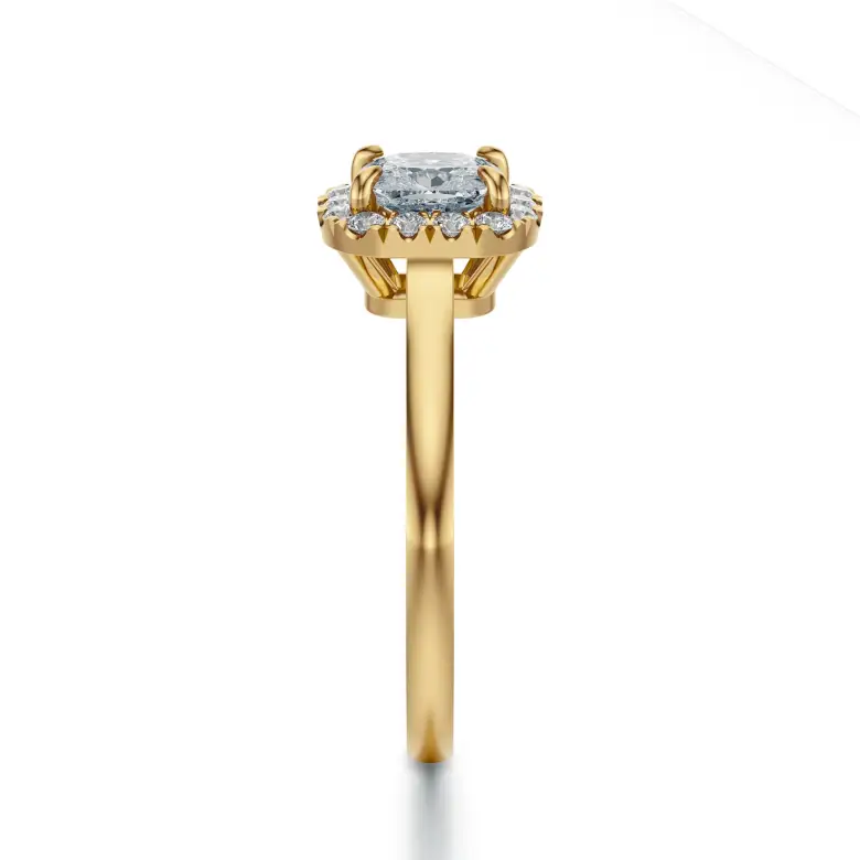 Pierścionek zaręczynowy halo z diamentem cushion SBPZ_082